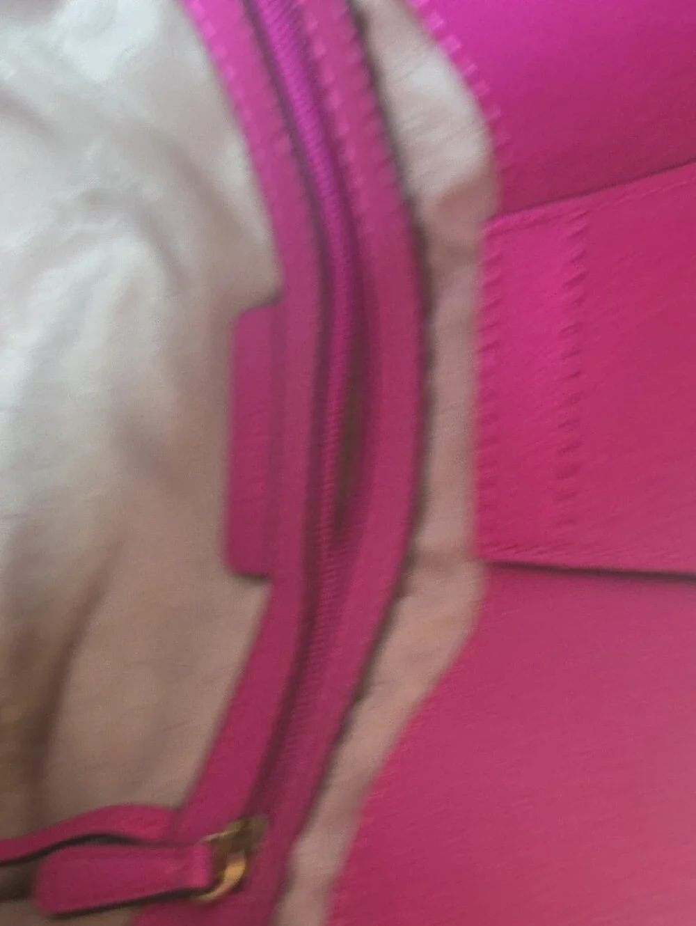 Michael Kors Hot Pink/ Purple Saffiano Leather Satchel with Gold Hardware